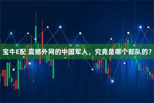宝牛E配 震撼外网的中国军人，究竟是哪个部队的？