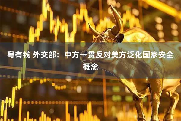 粤有钱 外交部：中方一贯反对美方泛化国家安全概念
